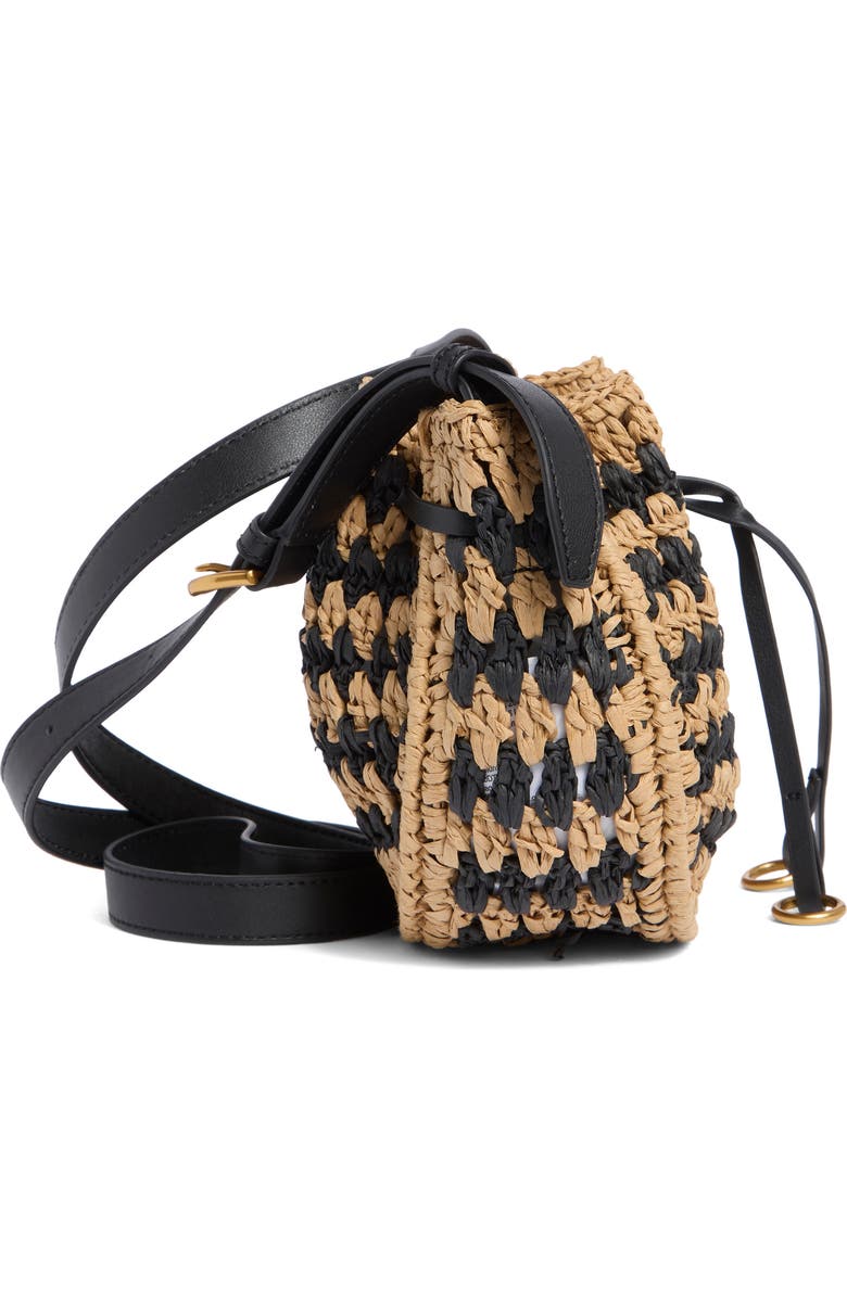 rag & bone River Raffia Crossbody Bag, Alternate, color, Black Mult