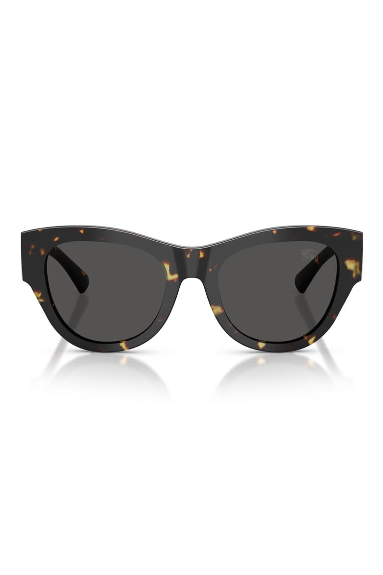 52mm Round Sunglasses, Main, color, YELLOW HAVANA / DARK GREY