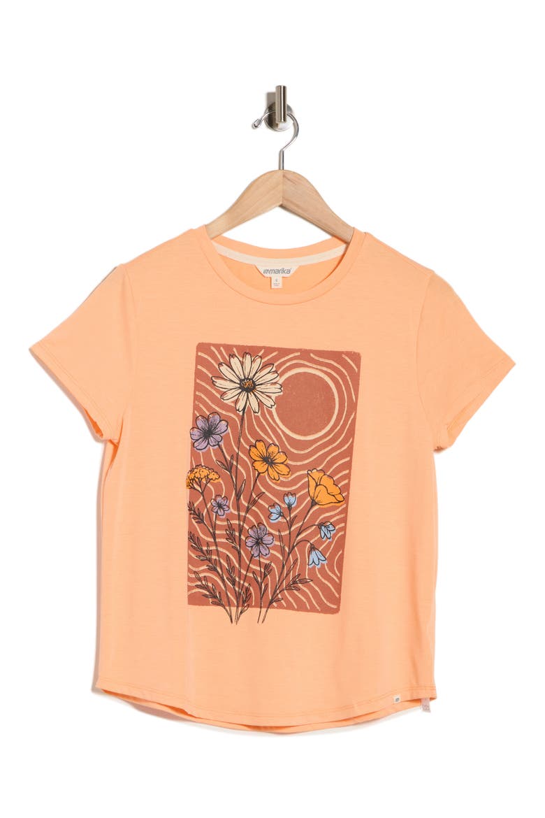 Monica Graphic T-Shirt, Alternate, color, MELON ICE DAISIES