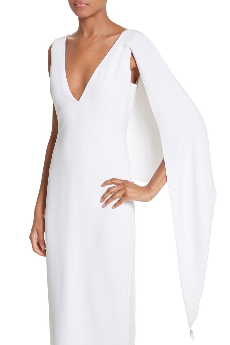 Leta Drape Dress, Alternate, color, WHITE