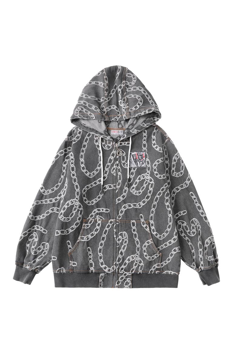 Chains Hoodie, Main, color, Grey
