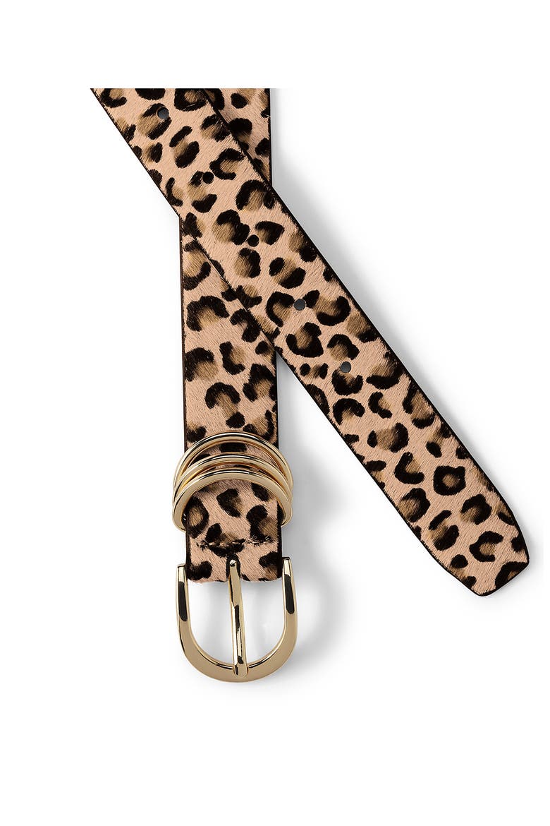 Nubuck Multi Keeper Belt, Alternate, color, Brown Leopard