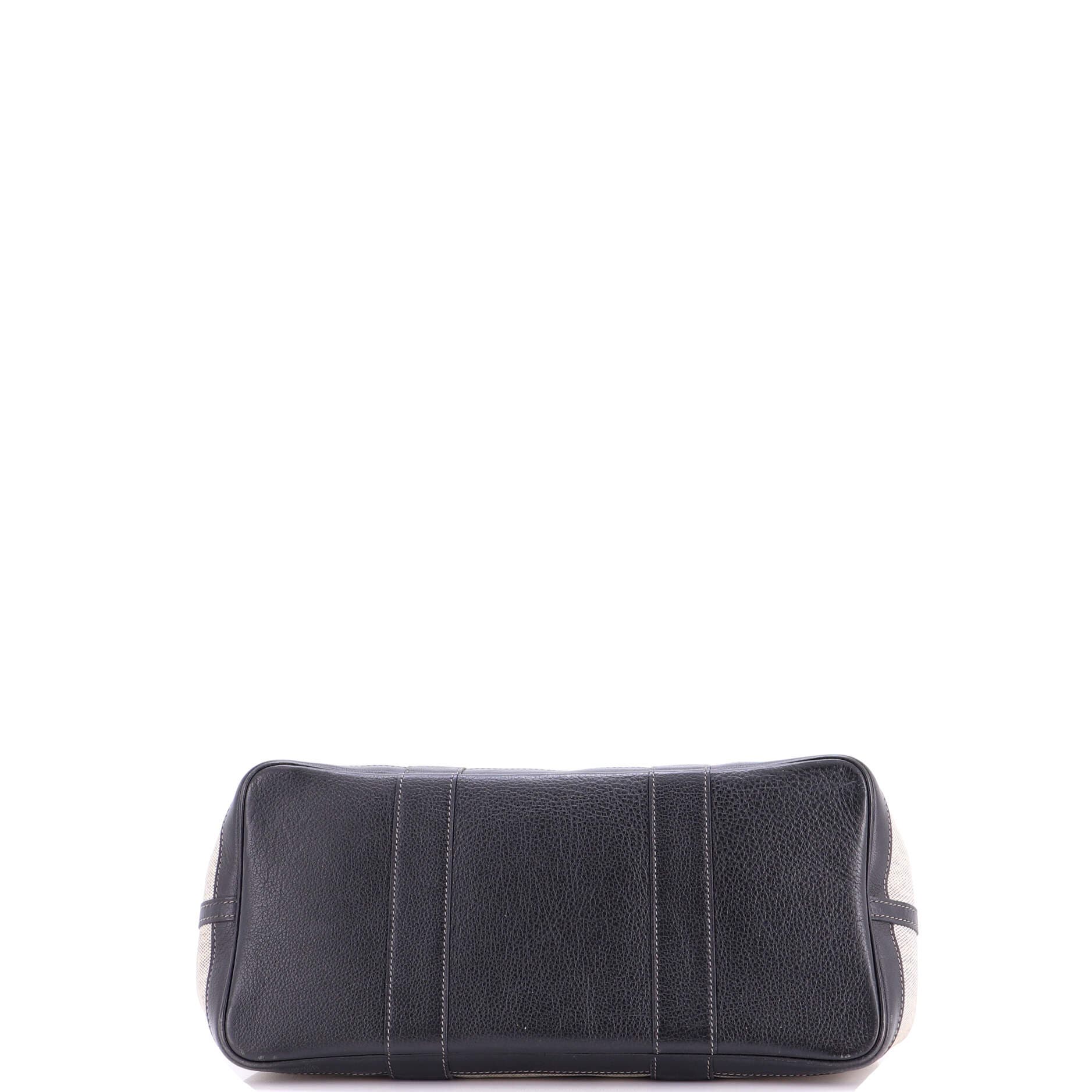 Pre-Owned Hermes Garden Party Tote Toile and Leather 36, Alternate, color, Noir