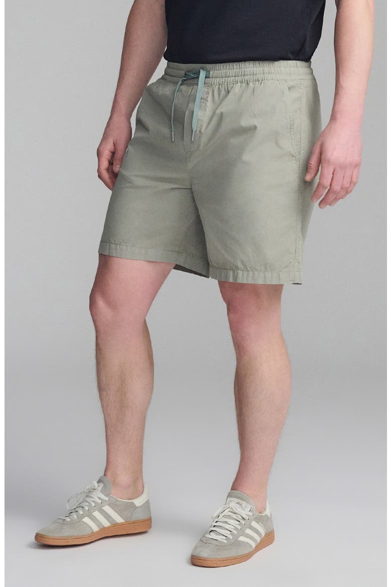 Drawstring Cotton Shorts, Alternate, color, SHADOW