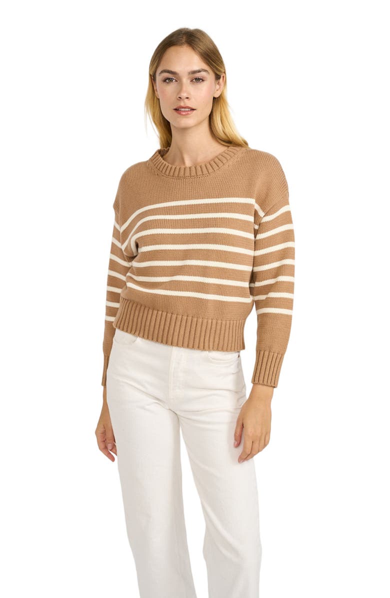 Marea Lake Sweater, Main, color, Camel/Ivory