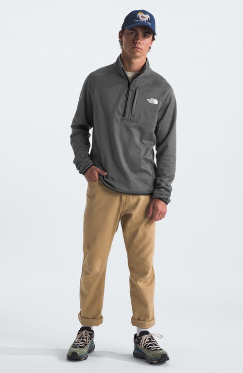 Shop The North Face Canyonlands Quarter Zip Pullover In Tnf Medium Grey Heather-npf