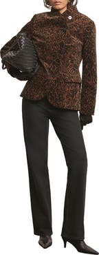 MINT VELVET High Neck Printed Velvet Jacket