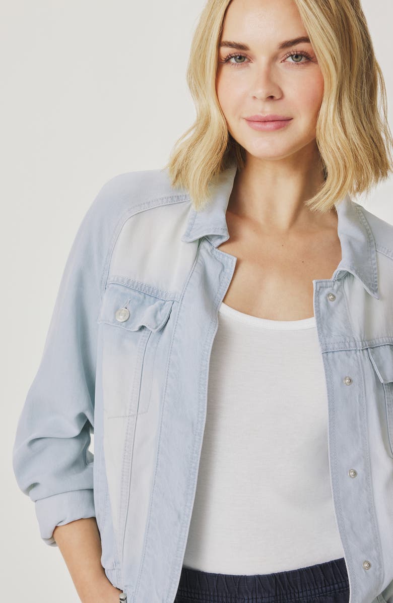 Splendid Lounge Denim Jacket, Alternate, color, Bleached Indigo Blue