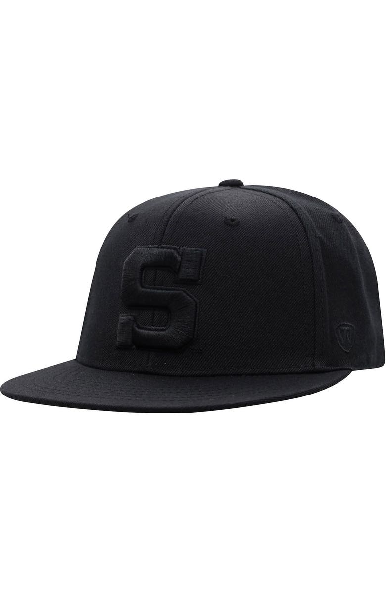 TOP OF THE WORLD Men's Top of the World Penn State Nittany Lions Black On Black Fitted Hat, Alternate, color, Black