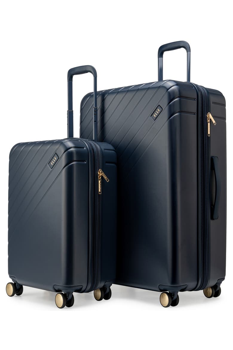 Louvre 2 Piece Expandable Polycarbonate Spinner Luggage Set, Alternate, color, Navy