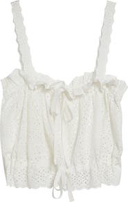 Ulla Johnson Isola Cotton Eyelet Top