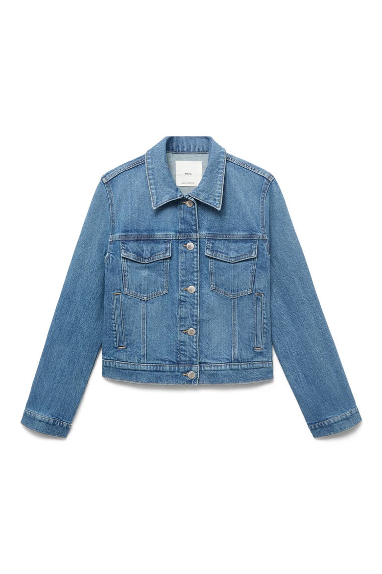 Pockets Denim Jacket, Alternate, color, MEDIUM BLUE