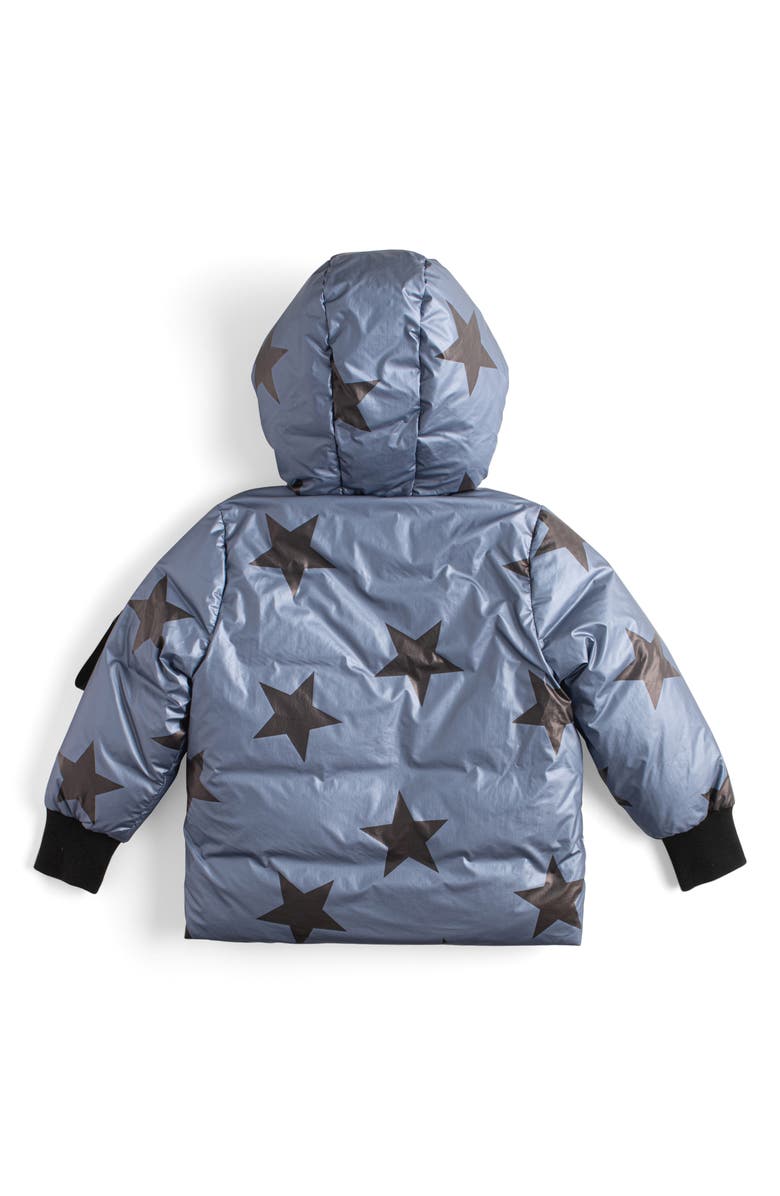 Nununu Kids' Star Print Down Hooded Jacket, Alternate, color, 