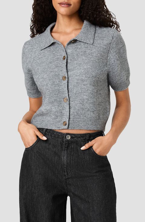 Suzie Knit Short Sleeve Cropped Cardigan