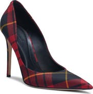 McQueen Tartan Pointed Toe Pump