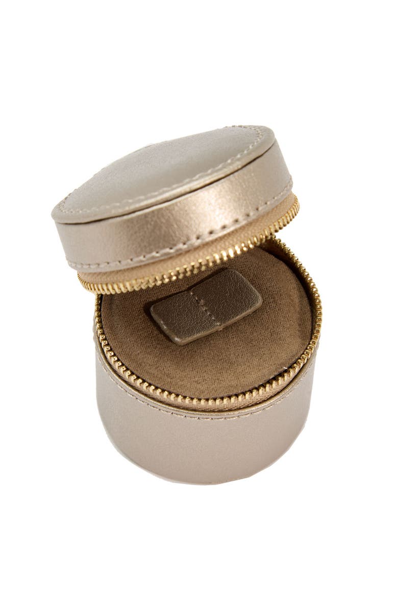 WOLF Palermo Double Watch Roll + Jewelry Pouch, Alternate, color, Pewter