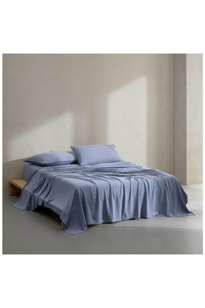 Soho Cotton Sheet Set, Alternate, color, MEDIUM / DARK BLUE