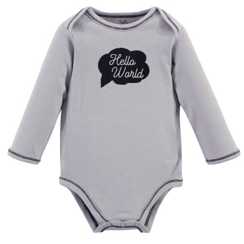 Touched By Nature 5pk Long Sleeve Organic Bodysuits In Multi
