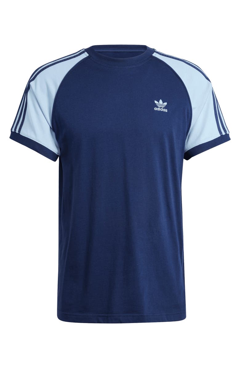 adidas Originals 3-Stripes Colorblock Cotton T-Shirt, Alternate, color, 