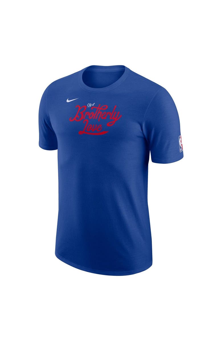Nike Men's Nike Blue Philadelphia 76ers 2022/23 City Edition Essential Warmup T-Shirt, Alternate, color, 