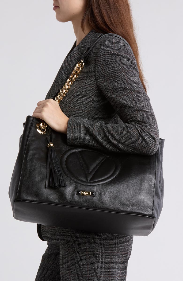 VALENTINO BY MARIO VALENTINO Verra Signature Leather Tote Bag, Alternate, color,