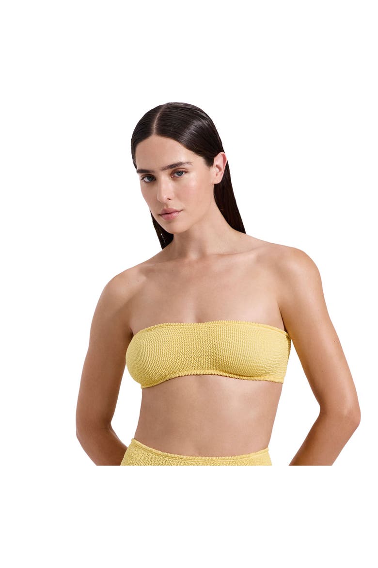 Tulum Bandeau Bikini Top, Main, color, Yellow