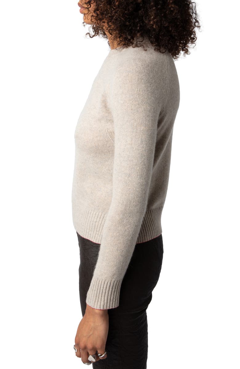 Zadig & Voltaire Sourcy Cashmere Sweater, Alternate, color, 