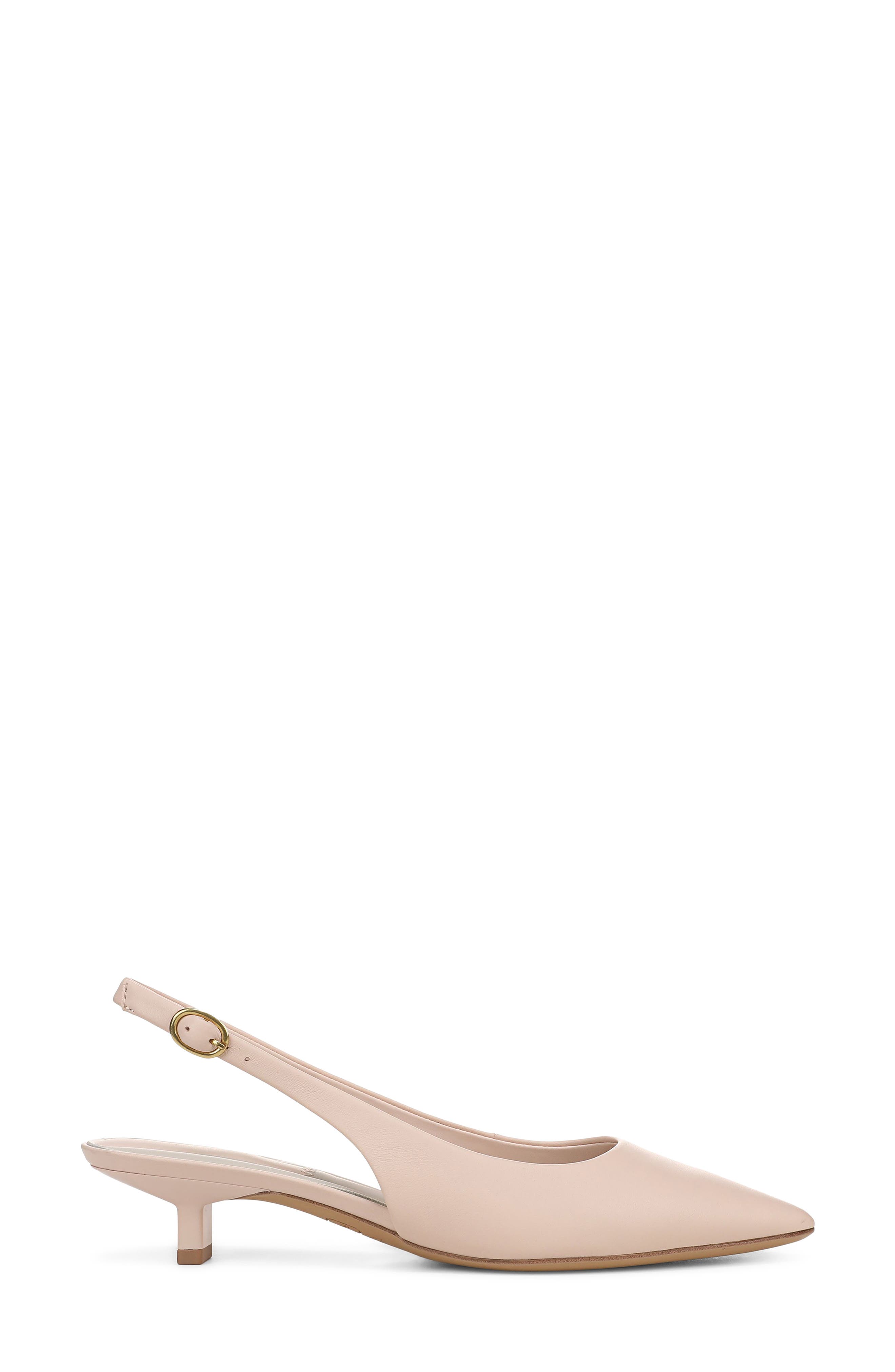 Pura Slingback Pointed Toe Kitten Heel Pump, Alternate, color, SOFT BLUSH