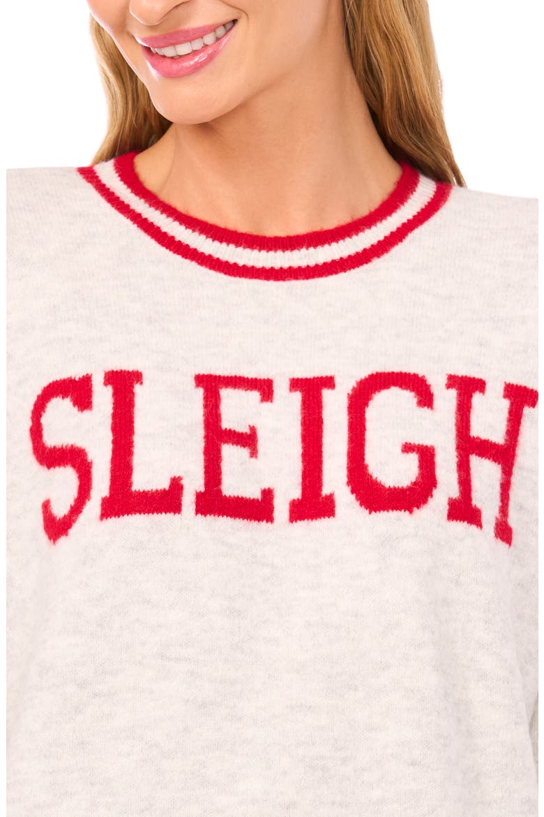 Sleigh Holiday Graphic Crewneck Sweater, Alternate, color, JAZZ CLUB