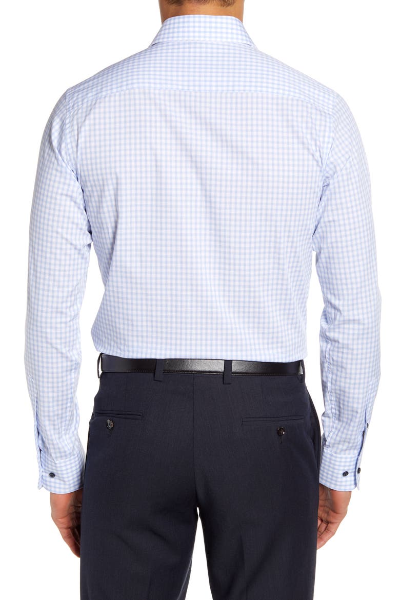 Slim Fit Check Dress Shirt, Alternate, color, WHITE/BLUE