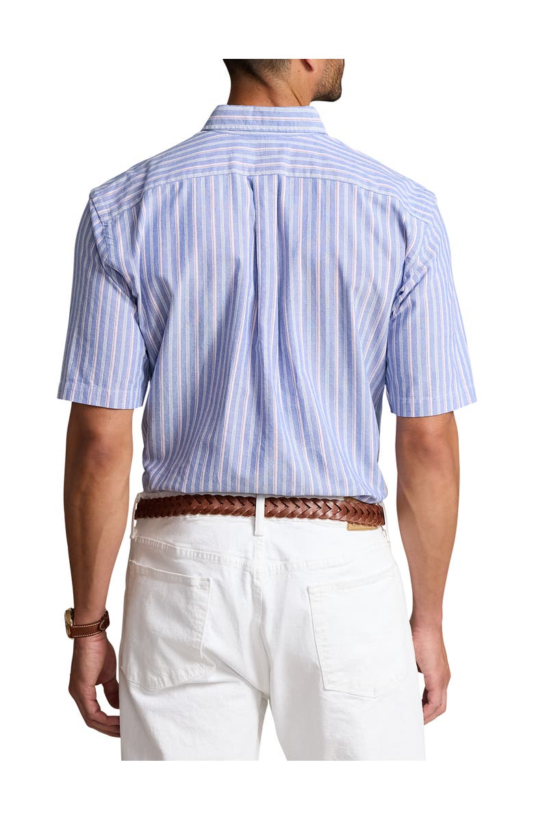Polo Ralph Lauren Big & Tall Striped Oxford Sport Shirt, Alternate, color, Royal Pink Multi