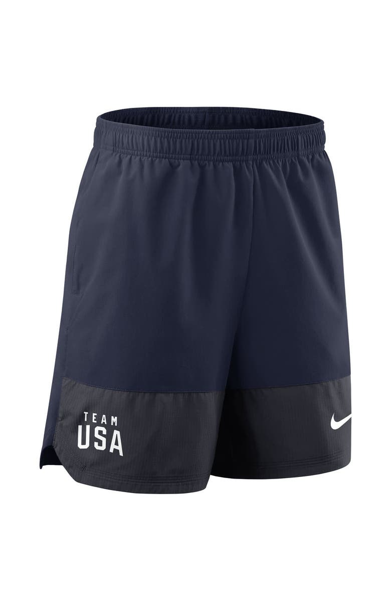 Nike Youth Nike  Navy Team USA Performance Shorts, Main, color, Navy