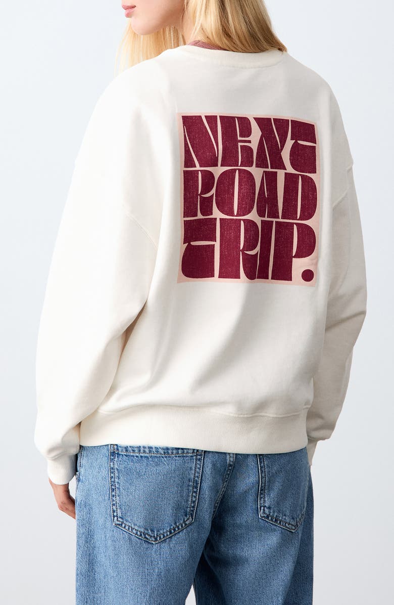 MANGO TEEN New Vibes Graphic Sweatshirt, Alternate, color, Off White