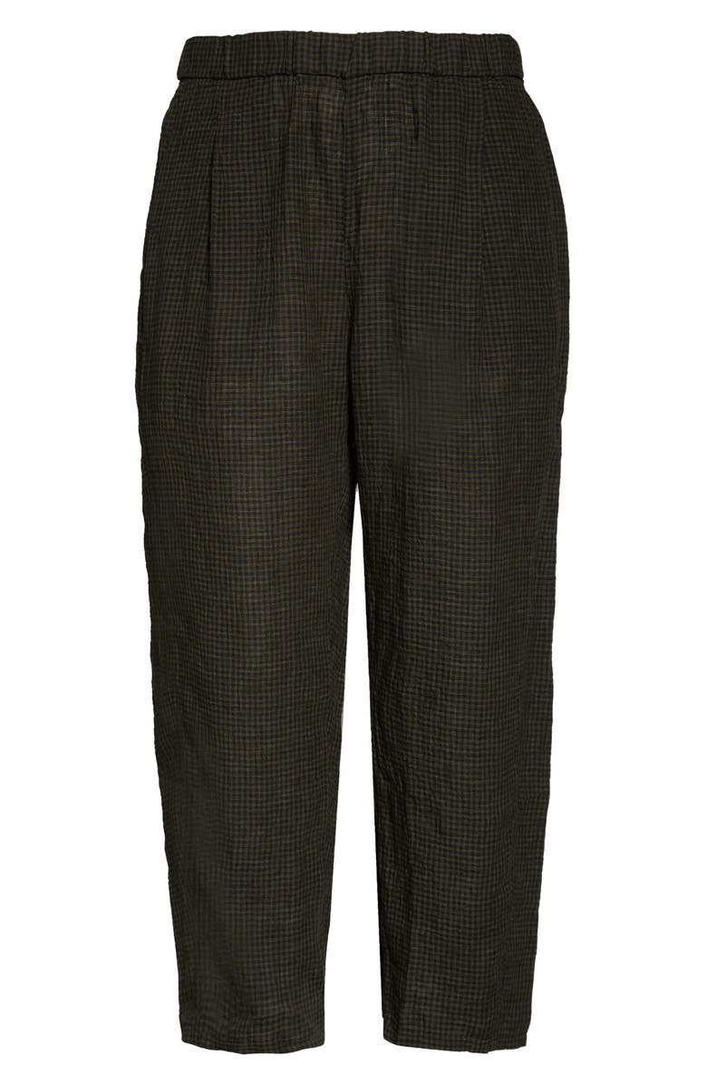 Eileen Fisher Pucker Organic Linen Crop Lantern Pants, Alternate, color, 