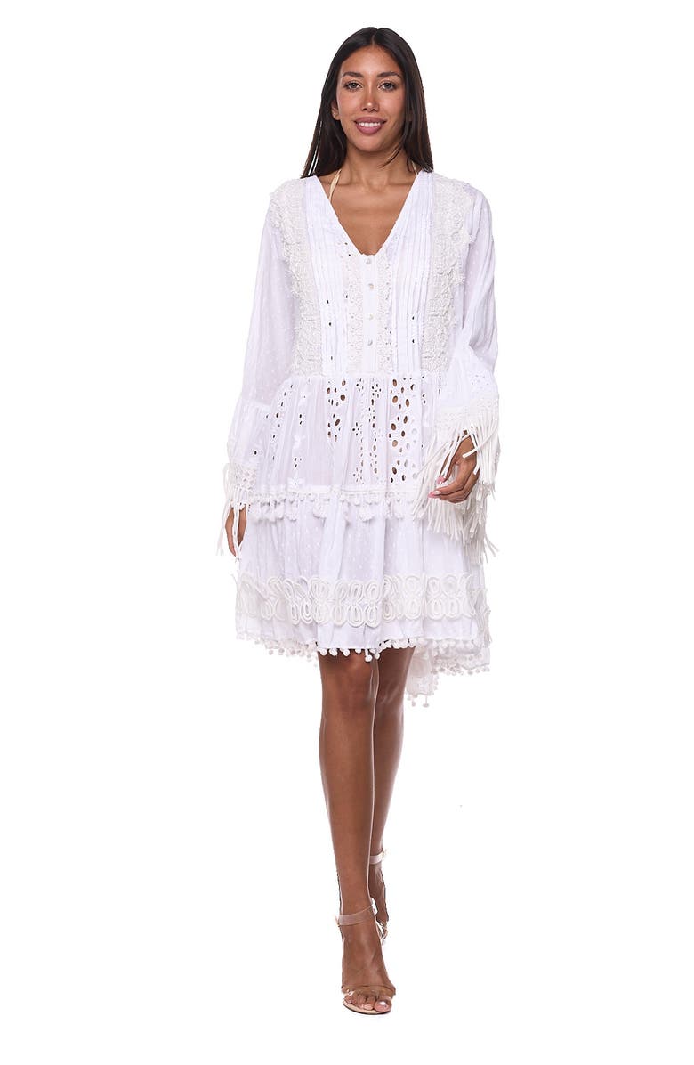 RANEES Cotton Eyelet Dress, Alternate, color, 