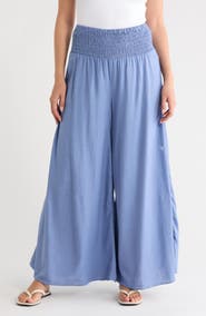 Vince Camuto Smocked Waist Wide Leg Pants