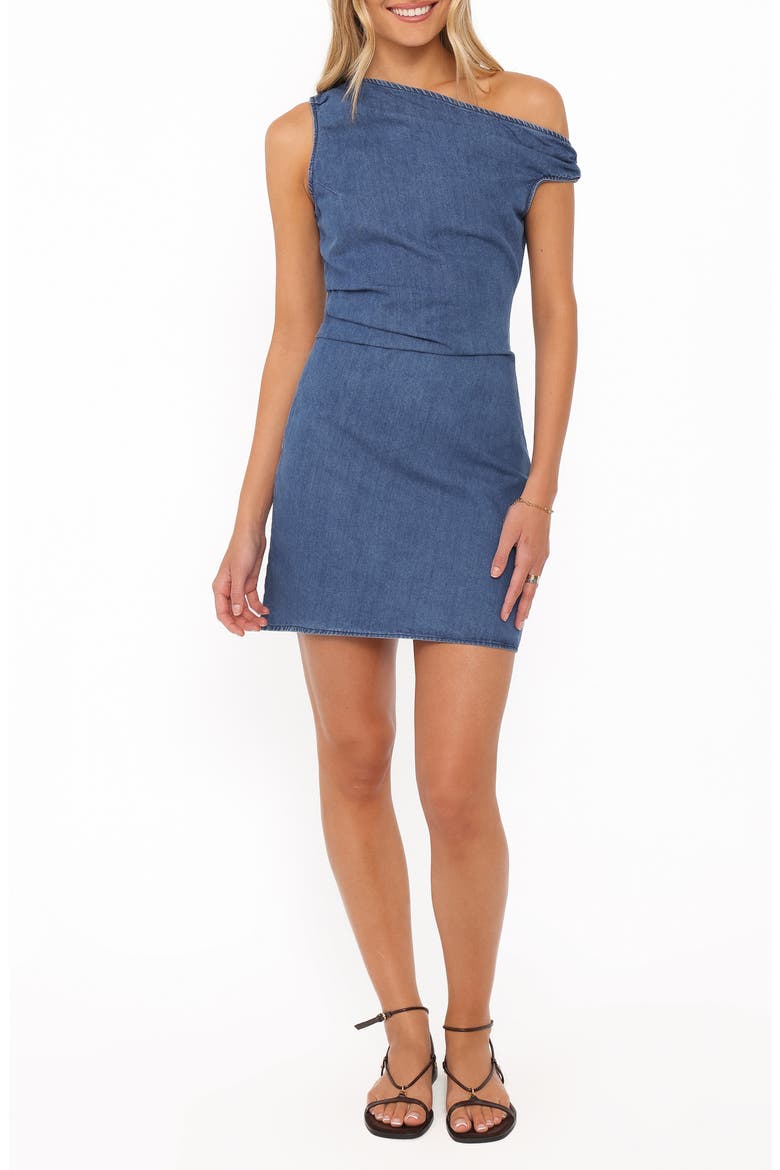 Elvira Mini Dress, Main, color, MEDIUM WASH DENIM