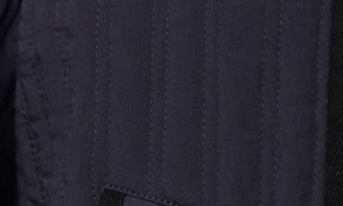 Shop Bernardo Textured Quilted Button-up Jacket In Navy/black