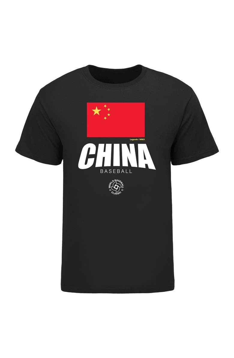 Legends Merchandise Men's LEGENDS Black China Baseball 2023 World Baseball Classic Federation T-Shirt, Alternate, color, Black