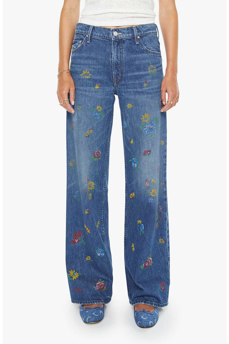 The Rerun Zip Sneak Wide Leg Jeans, Main, color, FIELD OF FLOWERS