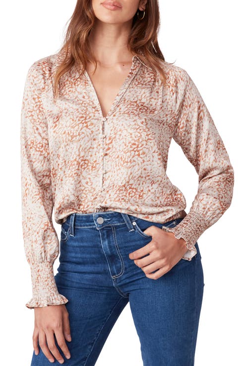 Sayven Abstract Floral Long Sleeve Blouse