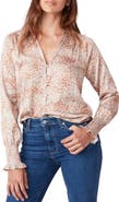 PAIGE Sayven Abstract Floral Long Sleeve Blouse