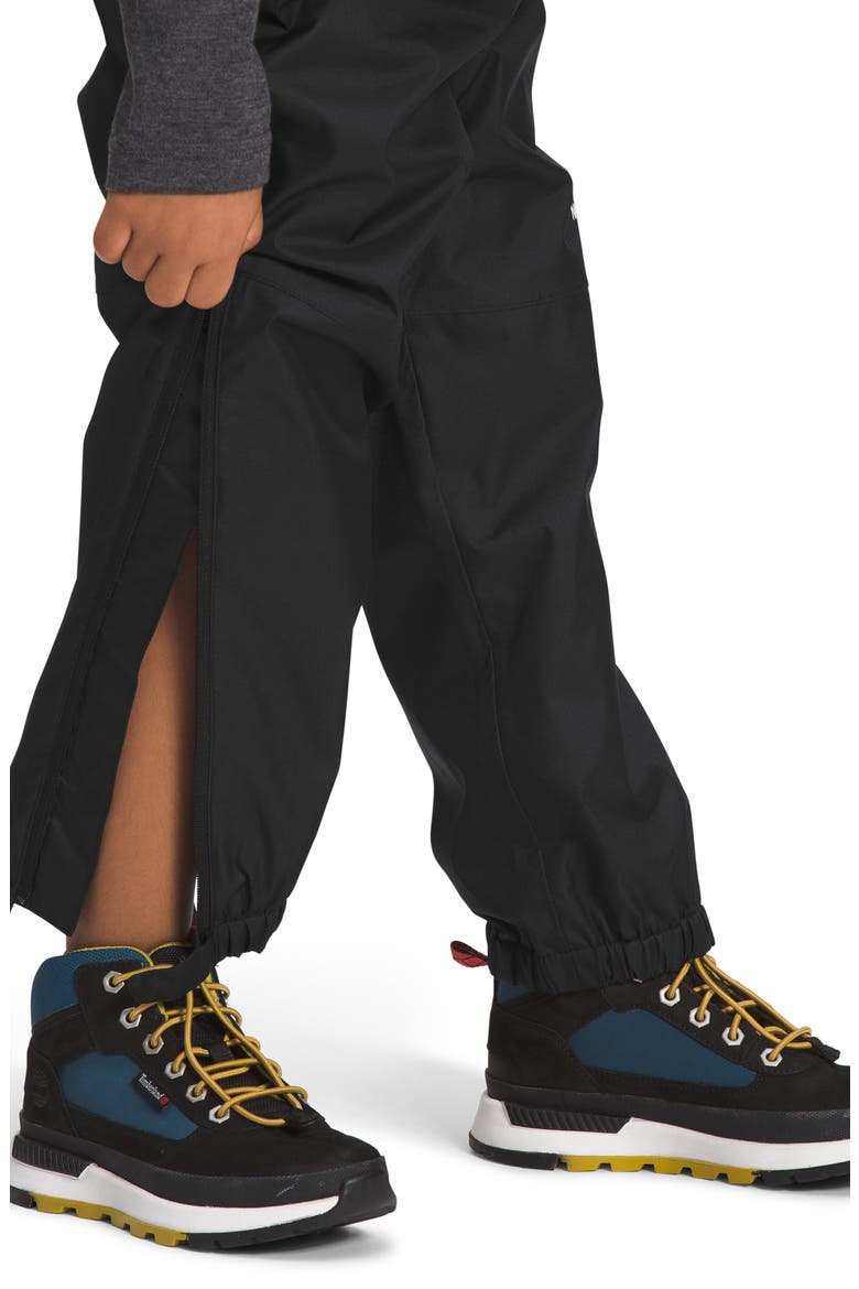 Kids' Antora Waterproof Packable Recycled Polyester Rain Pants, Alternate, color, BLACK