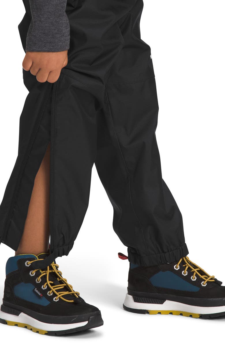 The North Face Kids' Antora Waterproof Packable Recycled Polyester Rain Pants, Alternate, color, Black