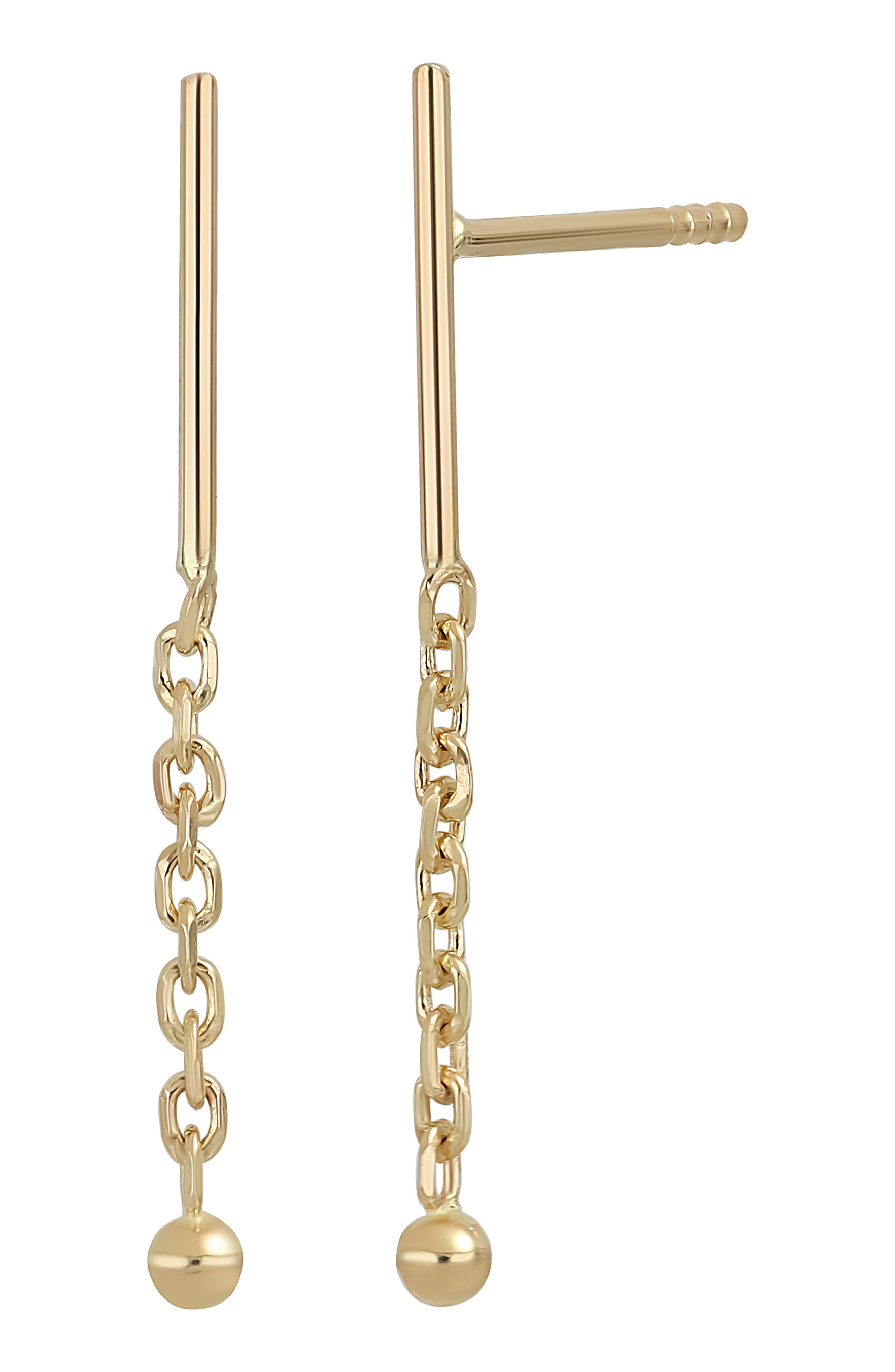 Bony Levy 14K Yellow Gold Linear Drop Earrings