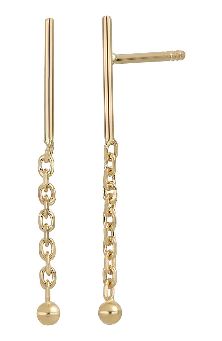 Bony Levy 14K Yellow Gold Linear Drop Earrings, Main, color, 