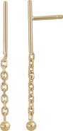 Bony Levy 14K Yellow Gold Linear Drop Earrings