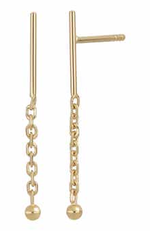 Bony Levy 14K Yellow Gold Linear Drop Earrings