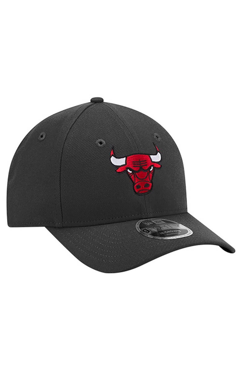 New Era Men's New Era Black Chicago Bulls 9FORTY Stock M-Crown Adjustable Hat, Alternate, color, Black