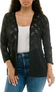 Nina Leonard Lace Cardigan